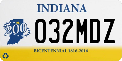 IN license plate 032MDZ