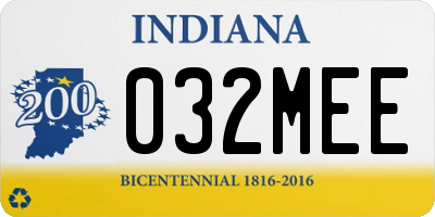 IN license plate 032MEE