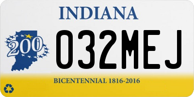 IN license plate 032MEJ