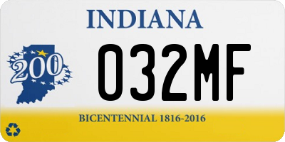 IN license plate 032MF