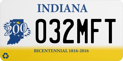 IN license plate 032MFT