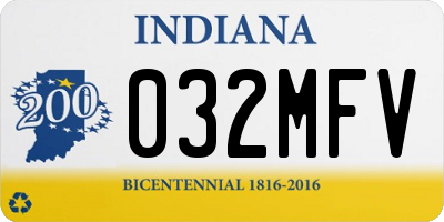 IN license plate 032MFV