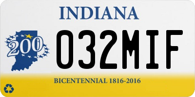 IN license plate 032MIF