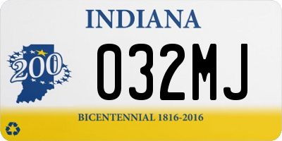 IN license plate 032MJ