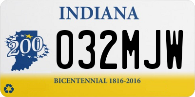 IN license plate 032MJW