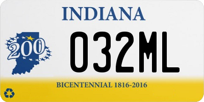 IN license plate 032ML