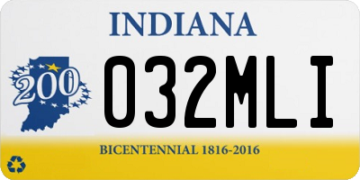 IN license plate 032MLI