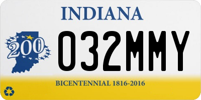 IN license plate 032MMY