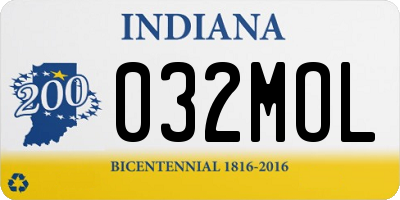 IN license plate 032MOL