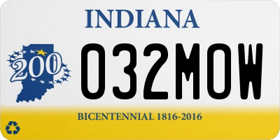 IN license plate 032MOW