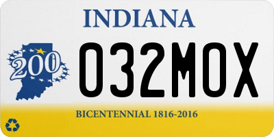 IN license plate 032MOX