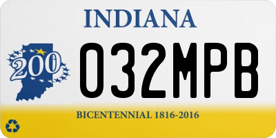 IN license plate 032MPB