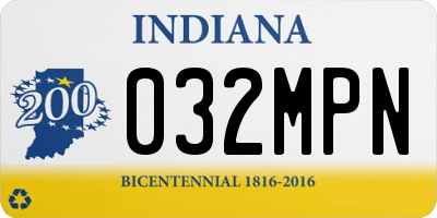 IN license plate 032MPN