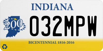 IN license plate 032MPW