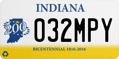 IN license plate 032MPY