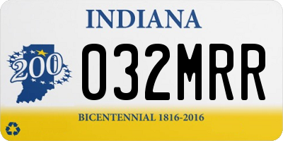 IN license plate 032MRR