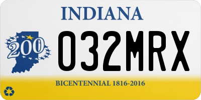 IN license plate 032MRX