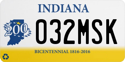 IN license plate 032MSK