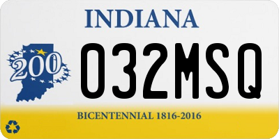 IN license plate 032MSQ