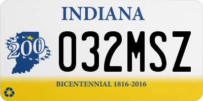 IN license plate 032MSZ