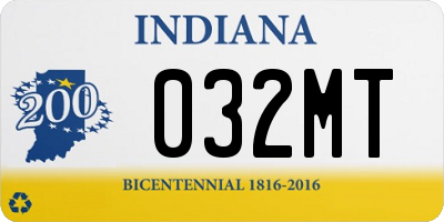 IN license plate 032MT