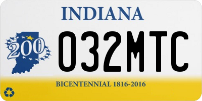 IN license plate 032MTC