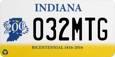 IN license plate 032MTG