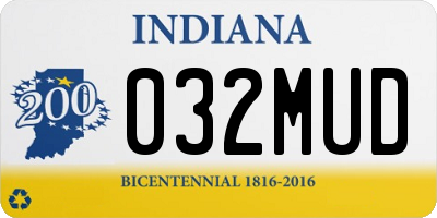 IN license plate 032MUD
