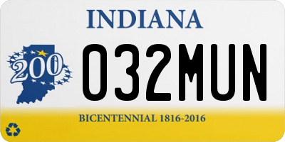 IN license plate 032MUN