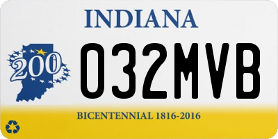 IN license plate 032MVB