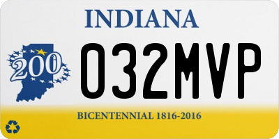 IN license plate 032MVP