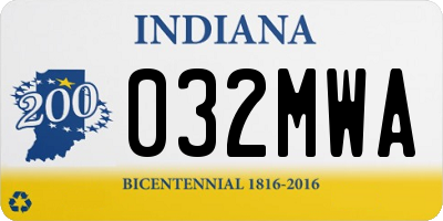 IN license plate 032MWA