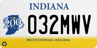 IN license plate 032MWV