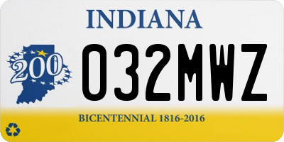 IN license plate 032MWZ