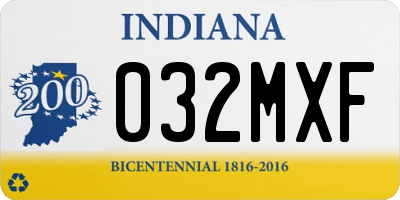 IN license plate 032MXF