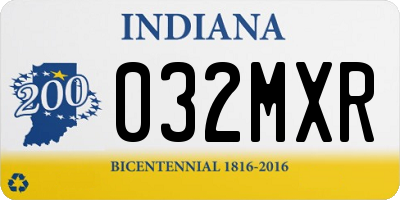 IN license plate 032MXR