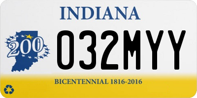 IN license plate 032MYY