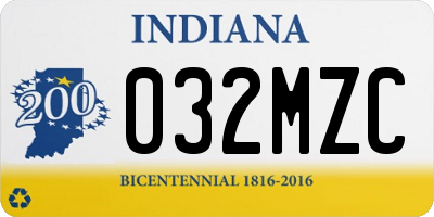 IN license plate 032MZC