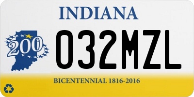 IN license plate 032MZL