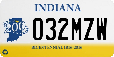 IN license plate 032MZW