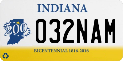 IN license plate 032NAM