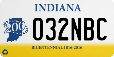 IN license plate 032NBC