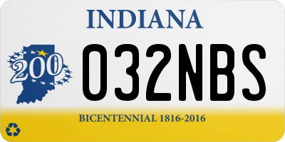 IN license plate 032NBS