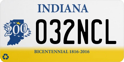 IN license plate 032NCL