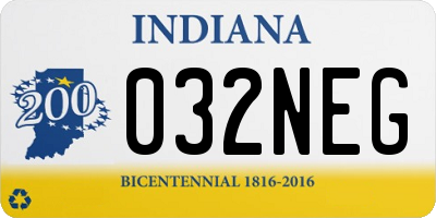 IN license plate 032NEG