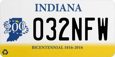 IN license plate 032NFW
