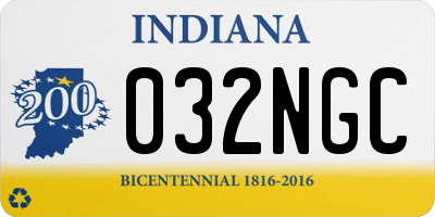 IN license plate 032NGC