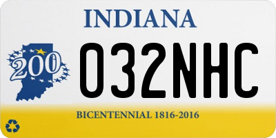 IN license plate 032NHC