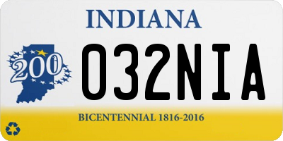IN license plate 032NIA
