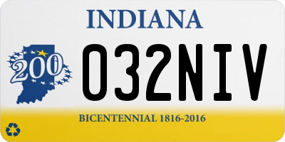 IN license plate 032NIV